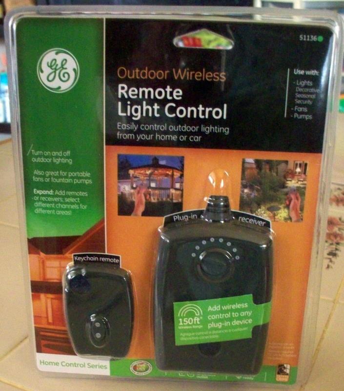 NEW SEALED ~ GE WIRELESS REMOTE CONTROL FOR OUTDOOR LIGHTING w/Keychain Remote