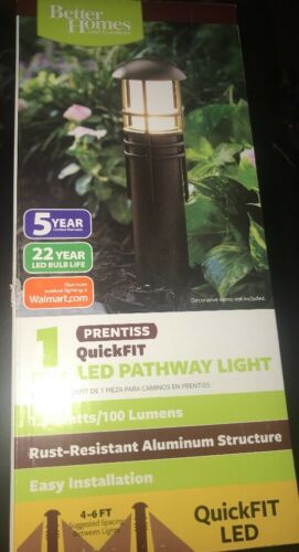 Better Homes and Gardens 1 Piece LED Pathway Light Outdoor Prentiss Quick FIT