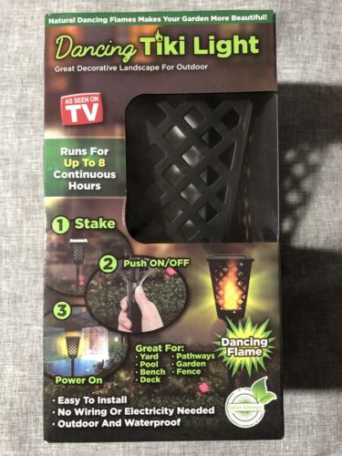 As Seen On TV Dancing Tiki Light Torch Solar Powered NEW ~ LOT OF 2