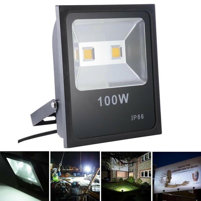 Big Times.100 Watts Waterproof Commercial LED Flood Light Cool White