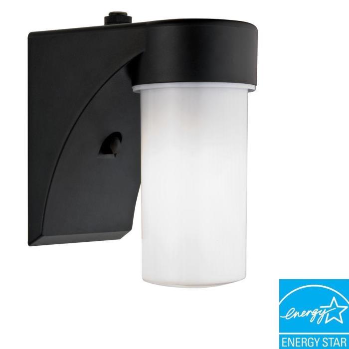 Lithonia Lighting Wall-Mount Outdoor Black Fluorescent Cylinder Light