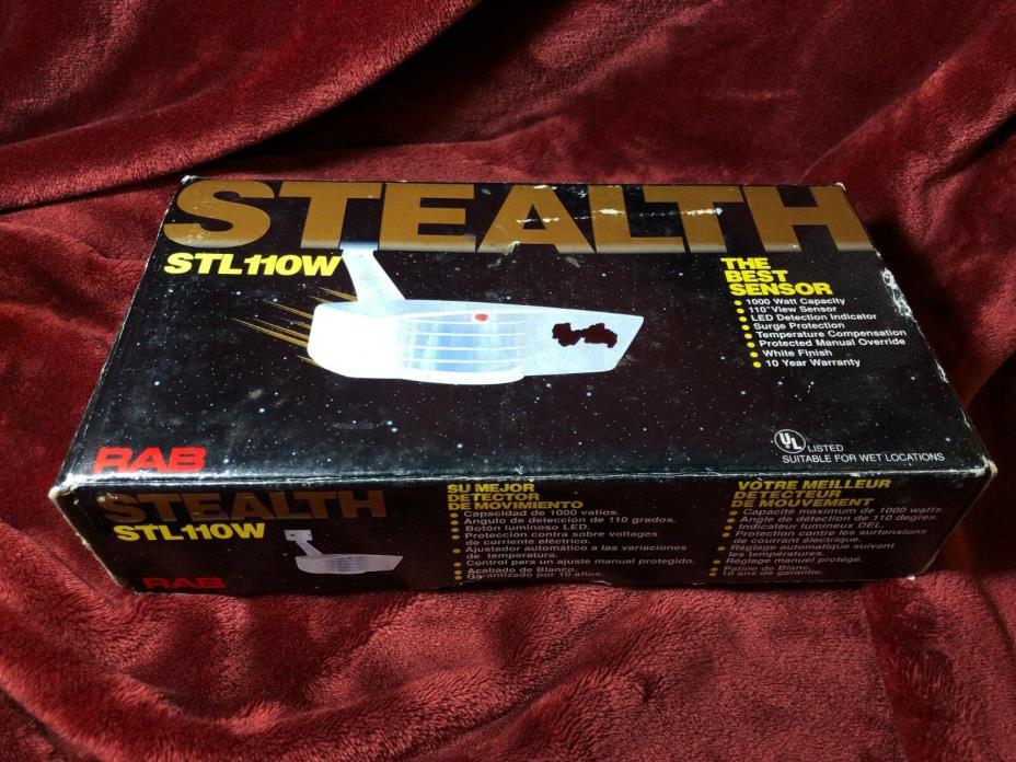 Rab Lighting STL110W Stealth 110 Sensor 110 Degrees View Detection 1000w 120v