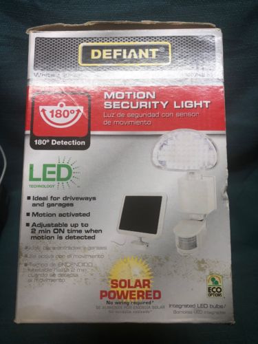 Defiant 48-Light LED White Outdoor Solar Powered Motion Activated Security Light