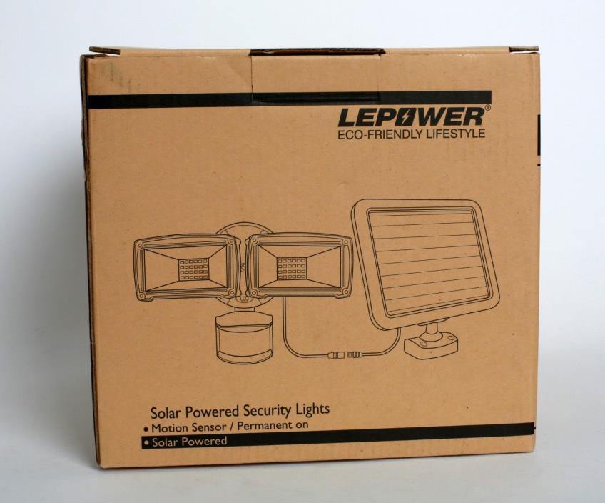 LEPOWER Solar LED Security Light, 950LM Outdoor Motion Sensor Light, 5500K
