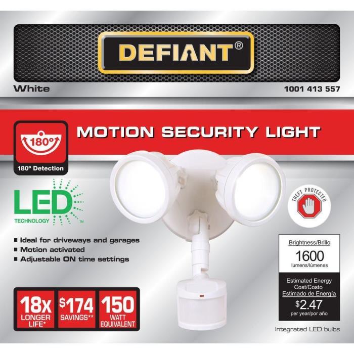 Defiant MST18R35LWDF Outdoor Motion Activated LED Security Light 080083726776