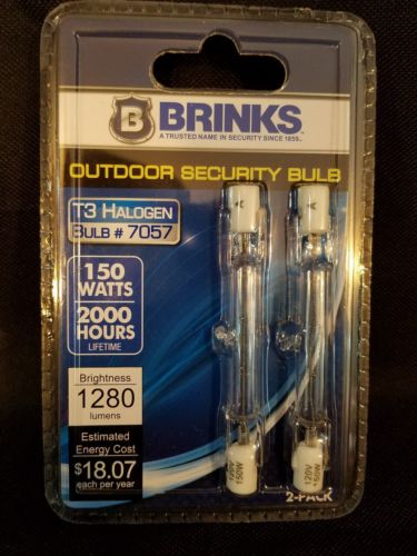 2 Halogen 150 Watt Outdoor Lighting Security Bulbs - T3 Halogen #7057