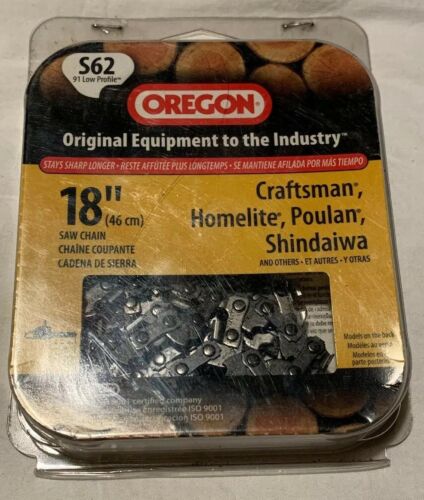 Oregon S62 18-Inch Semi Chisel Chain Saw Chain Fits Craftsman, Homelite, Poulan