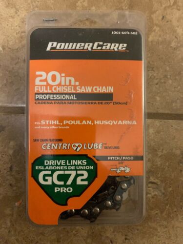 PowerCare Chainsaw GC72 PRO 20 in Full Chisel Saw Chain