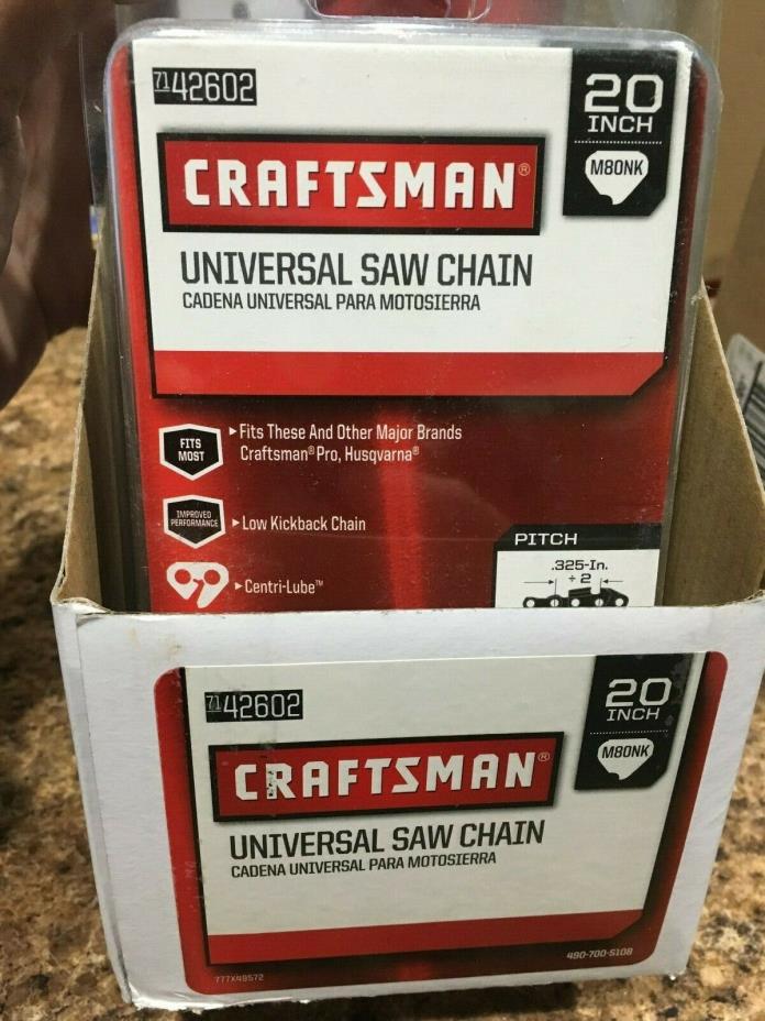 4 NEW CRAFTSMAN CHAINSAW CHAINS- SIZE 20