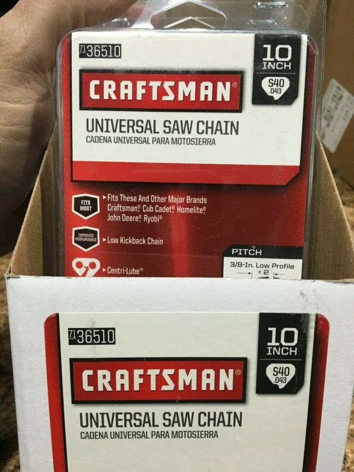 4 NEW CRAFTSMAN CHAINSAW CHAINS- SIZE 10