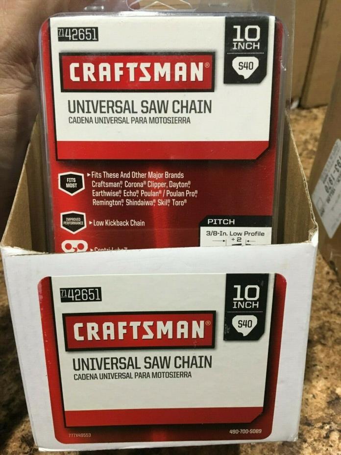 4 NEW CRAFTSMAN CHAINSAW CHAINS- SIZE 10