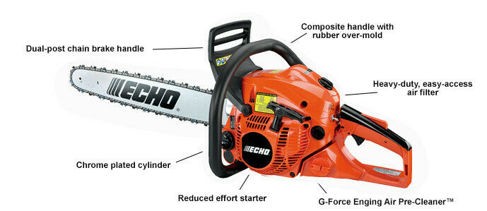 NEW ECHO CS 490 18 in. 50.2cc Gas Chainsaw 2-stroke engine Vibration reduction