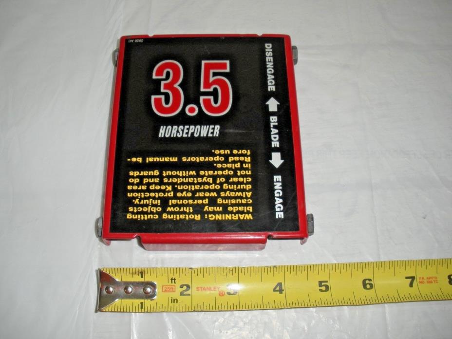 YARD MACHINES EDGER Rectangular 3.5HP (Disengage < Blade > Engage) Handle Plate