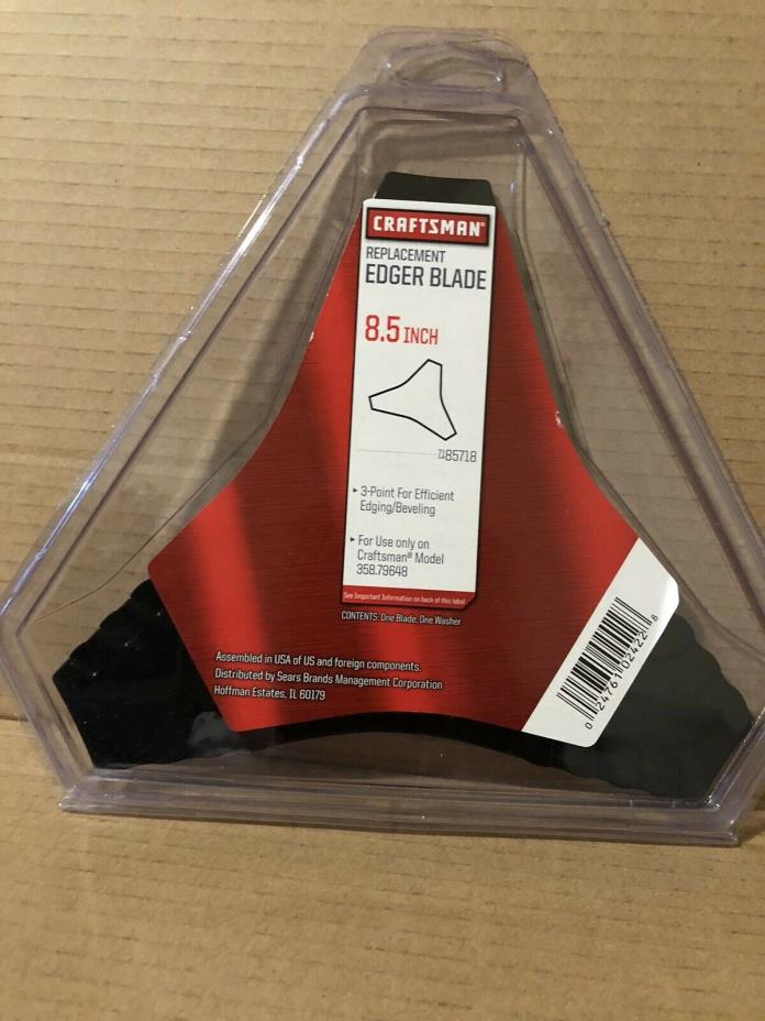 Craftsman Replacement Edger Blade 8.5 Inch for Model 358.79648 ,