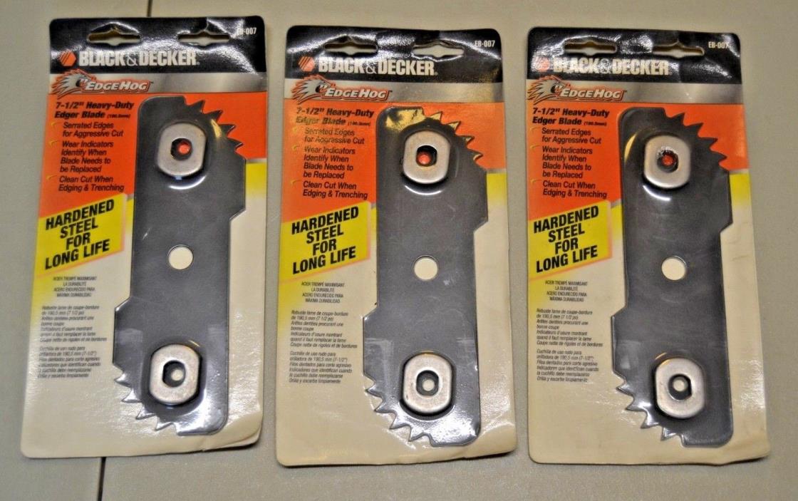 3 NEW Black & Decker EB-007 EdgeHog 7 1/2