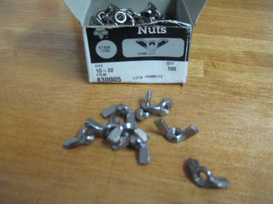 Stainless Steel Wing Nut 10-32 . Box of 100. Brand New !!!