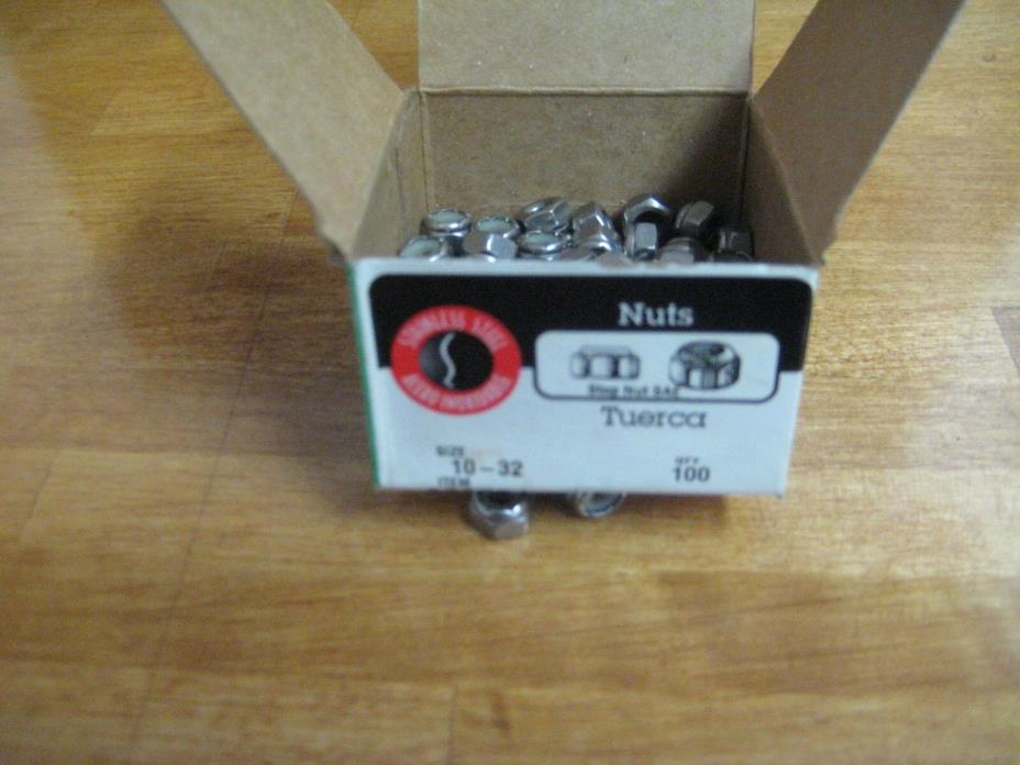 Stainless Steel, Nylock Stop-Nut 10-24. Box of 100. Brand New !!!
