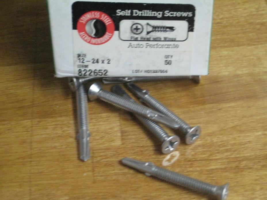 Flat-Head Screw, Self-tap w/ Winus 12-24x2 . Box of 50. Brand New !!!