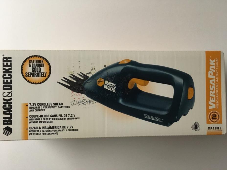Black & Decker VersaPak Cordless Grass Shear Trimmer    NEW    VP400T