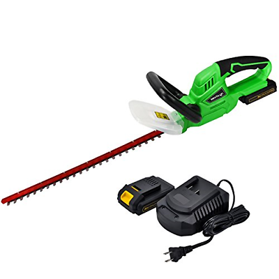 Werktough Cordless Electric Hedge Trimmer 20V Power Garden Yard Trimmer 2.0 AH