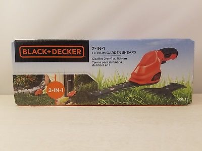 BLACK + DECKER 2-IN-1 Lithium Garden Shears | Grass Shear & Shrubber | GSL35