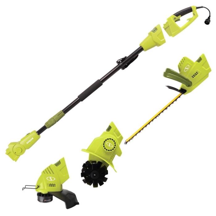 Electric Lawn Equipment Garden Tiller Multi-Tool System Hedge Pole Trimmer