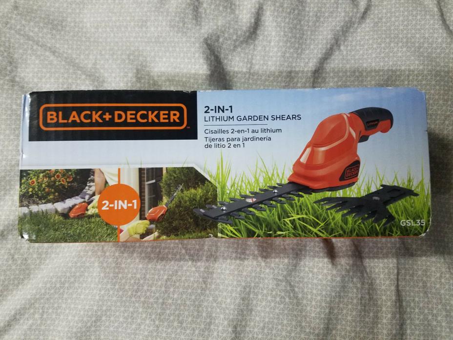 Black + Decker GSL35-2 in 1  Litiuhm Garden Shears NEW