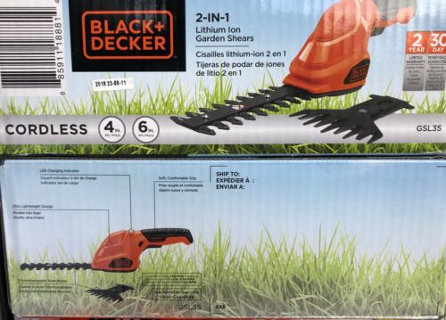 BLACK+DECKER GSL35 3.6V Lithium 2-n-1 Cordless Grass Shear/Shrubber Combo