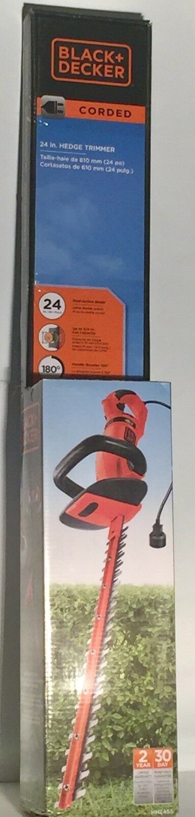 New Black & Decker 24 in. Hedge Trimmer Dual-Action Blade HH2455 120V AC Only