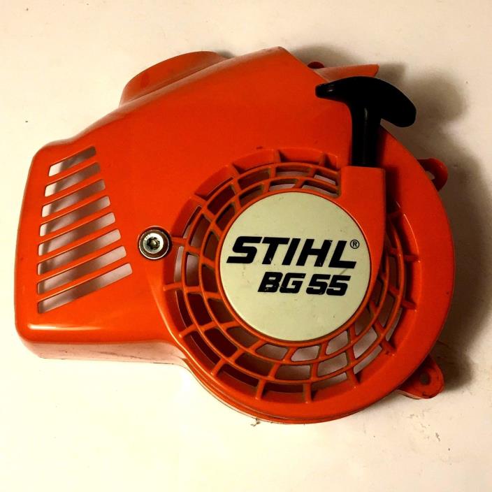 Stihl BG 55 Blower Recoil Starter and Cover Assembly Very Good Working Condition