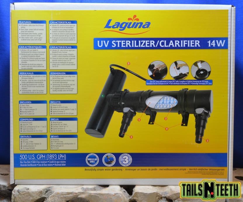 Laguna UV Sterilizer / Clarifier 14w - For Ponds Up To 1000 Gallons PT1671