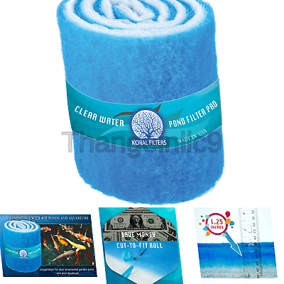 Koi Pond & Aquarium Filter Media (6 ft roll) Blue 6 ft roll