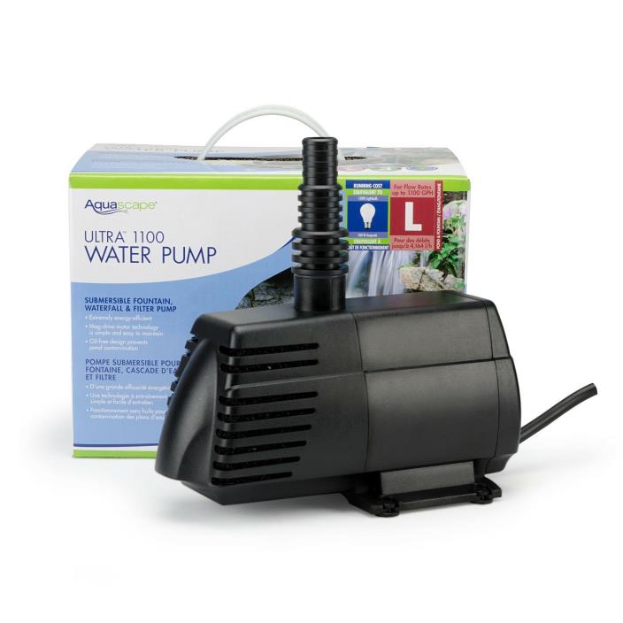 AQUASCAPE #91008 ULTRA 1100 GPH  PUMP for Tiny Ponds, Fountains & Spitters