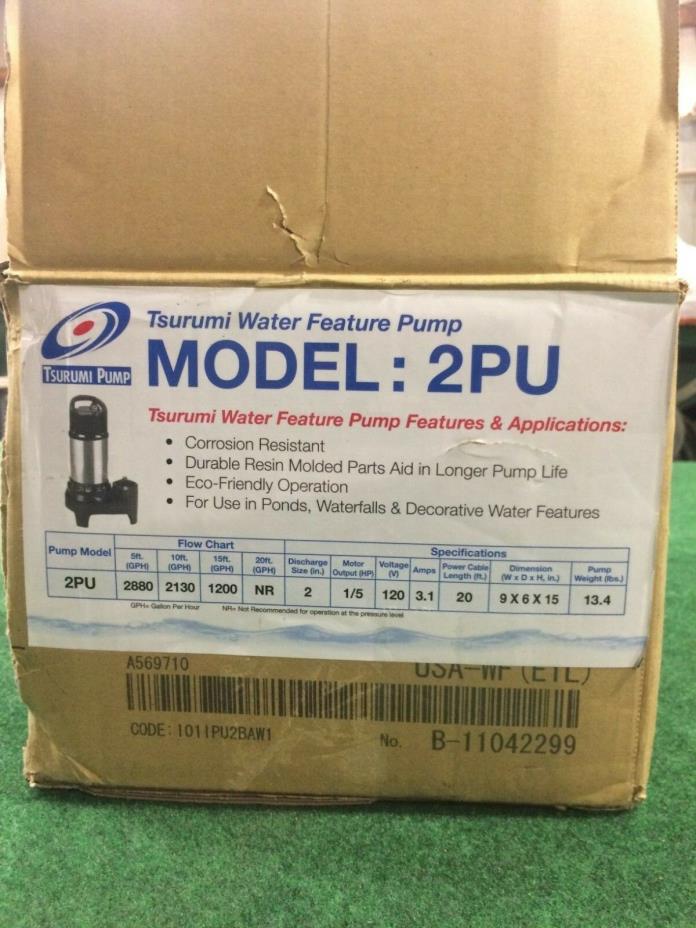 Tsurumi 2PU water features pump