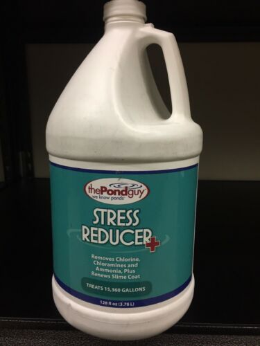 The Pond Guy Stress Reducer+ Plus 128 Oz Removes Chlorine,  Treats 15k Gallons
