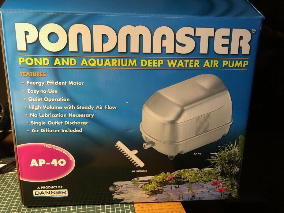 Pondmaster AP-40 Pond and Aquarium Deep Water Air Pump BNIB