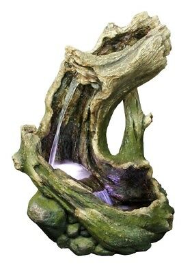 Alpine Two Tier Log Fountain with LED Light