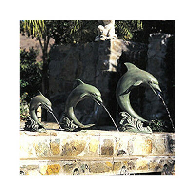 Brass Baron Dolphin Stainless Steel/Metal Dolphin Fountain