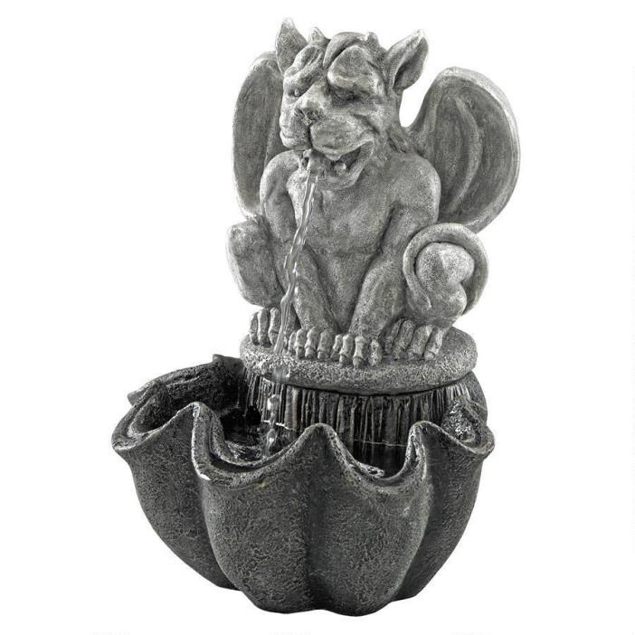 Cedric the Squirt Gothic Gargoyle Fountain Medieval Gothic Pump Included Resin