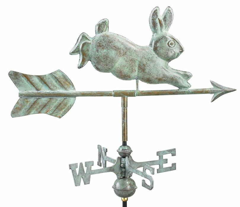 Roof Mount Rabbit Weathervane House Decoration Animal Vintage Weather Vane Retro