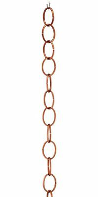 Good Directions Copper Large Single Link Rain Chain with Gutter Clip - 465P-8