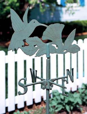 Hummingbird Garden Weathervane in Verdigris [ID 33645]