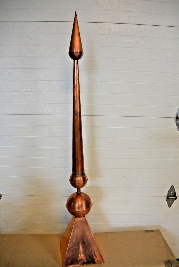 5 Ft. NIB Copper Finial. House, Gazebo. Roofing Spire. Garden Sculpture.