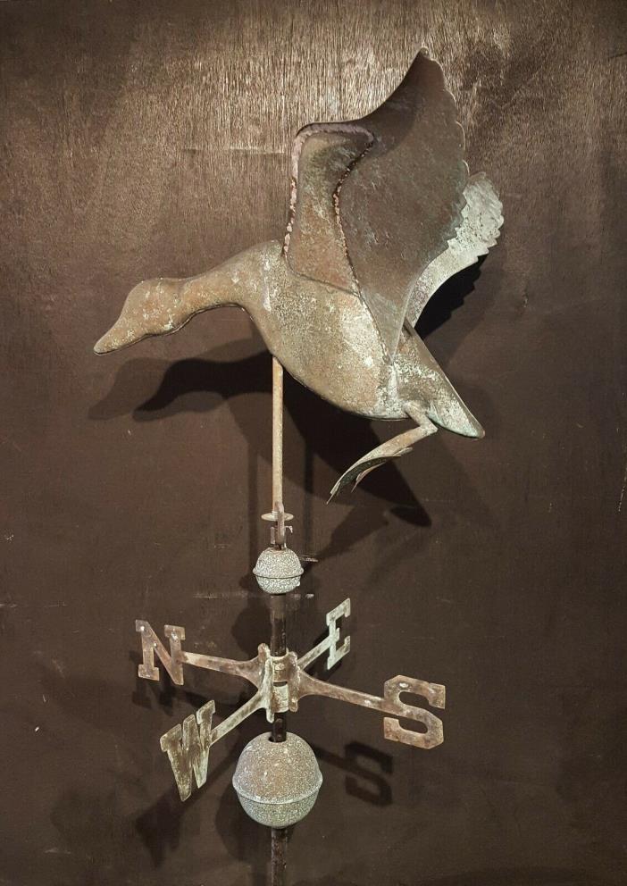 Copper Landing Duck Weathervane, preowned, excellent condition