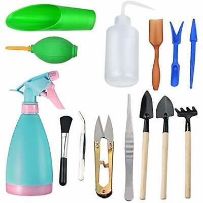 14Pcs Mini Garden Tools Set, Succulent Transplanting Miniature Fairy Planting