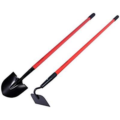 Garden Tool Sets Hand Tools Set- Include Round Point Shovel /12 Guage Hoe With