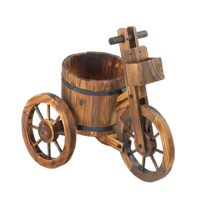 Barrel Tricycle Planter Yard, Garden Gardening Supplies Plant Care
