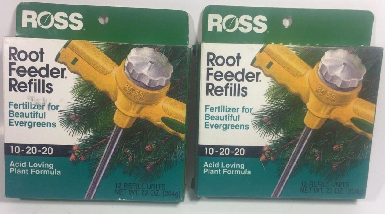 Ross Evergreen Tree Fertilizer 24 Refills Ross Root Feeder, 10-20-20 Acid loving