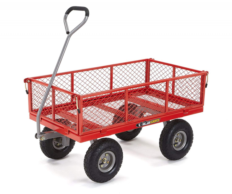 Gorilla Carts GOR800-COM Steel Utility Cart with Removable Sides, 800-lbs. Capac