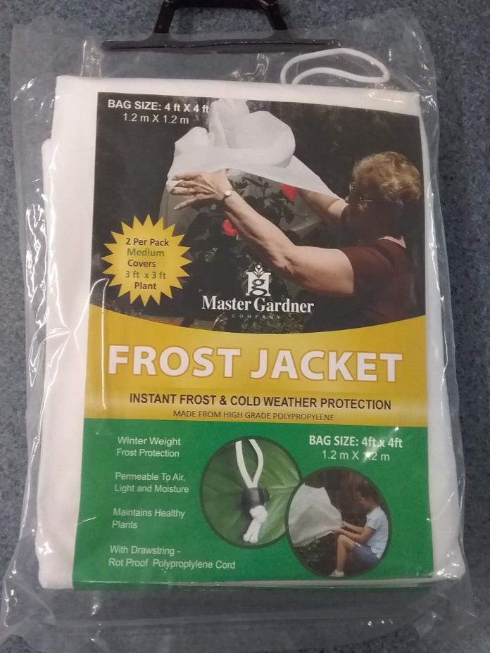 Master Gardener Plant Frost Jacket, Medium sized 4 x 4-Ft. 2 pack